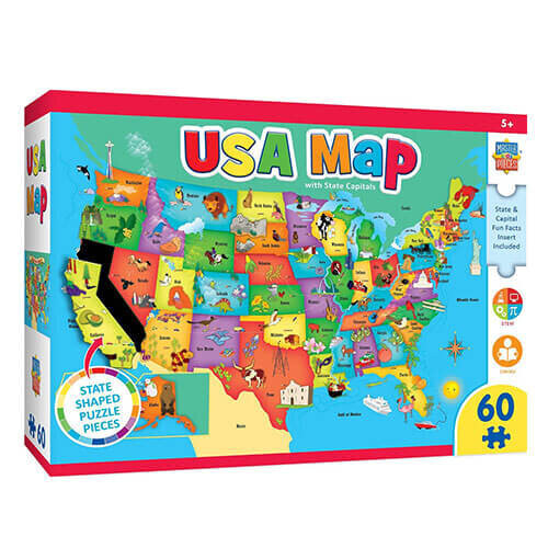 MasterPieces Educational USA Map Puzzle, 60-Piece