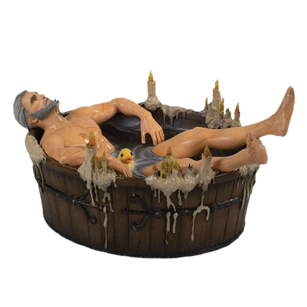 Geralt in Bath Statue from The Witcher