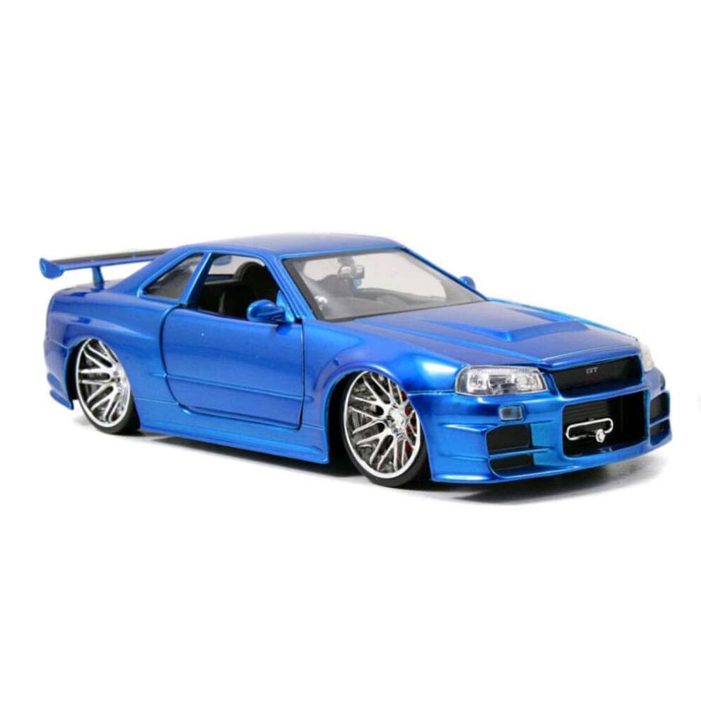 Jada Blue 1:24 Nissan Skyline Diecast Model Car Ja97173 Size 1