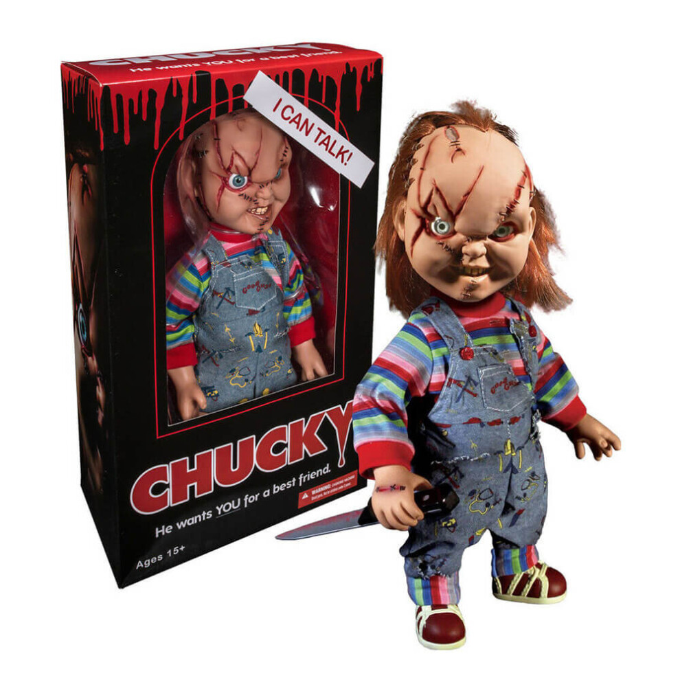 Mezco Bride of Chucky 15 Inch Talking Scarred Chucky Figure With Sound - NEW - Image 11