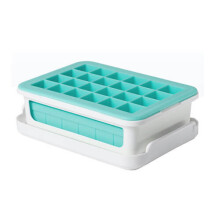 OXO 11154300 Good Grips Silicone Small Ice Cube Tray for Cocktails with LidLight Blue