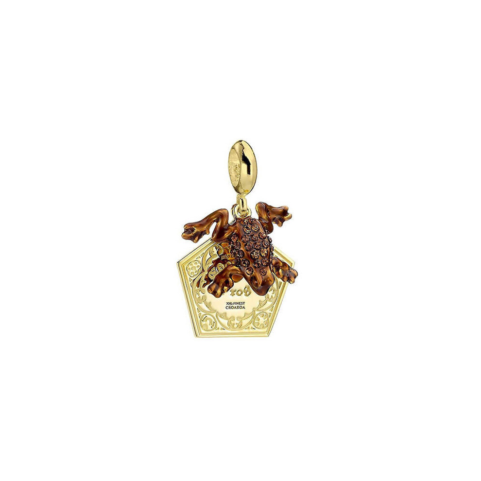 Harry Potter Sterling Silver Chocolate Frog Slider Charm With Swarovski Crystals Silver,Gold