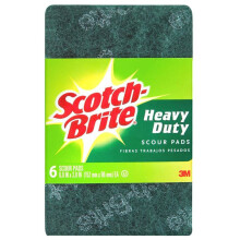 Scotch-Brite 1563721 Brite Heavy Duty Scour Pad, Pack of 6