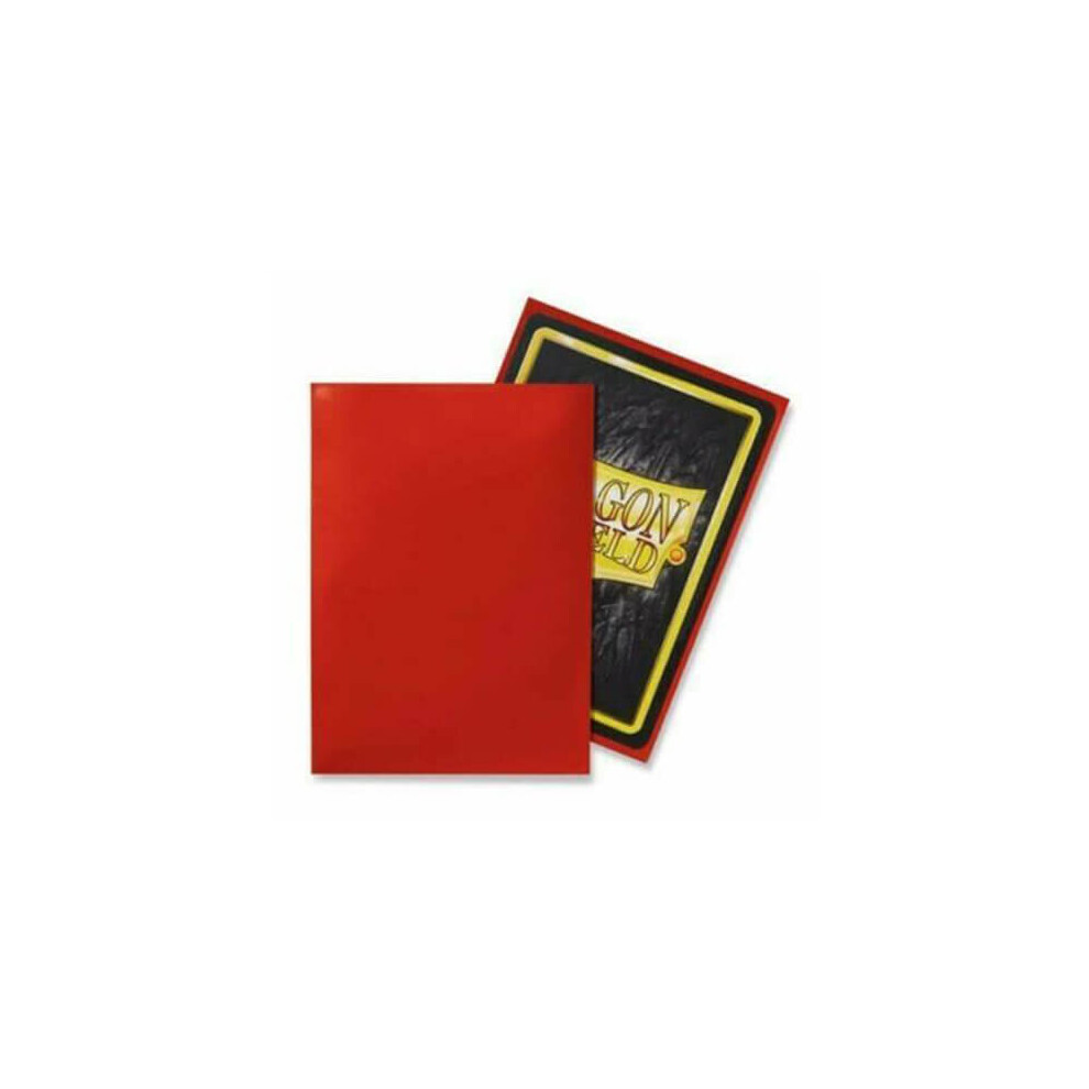 Dragon Shield Deck Protective Sleeves For Gaming Cards Standard Size (100 Sleeves) Crimson - Board Game