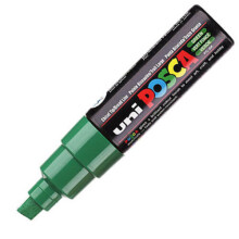 Marcatore - POSCA - Punta Larga Inclinata - Verde Scuro - 8 mm - Opaquew