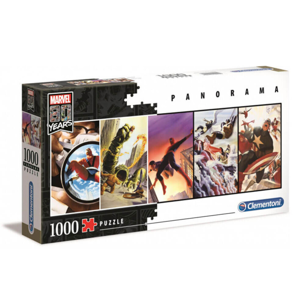 New Clementoni Marvel 80 Years Panorama Jigsaw Puzzle (1000 Pieces) 39546