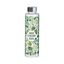 Typhoon Pure Green New Black Glass Bottle 600ml