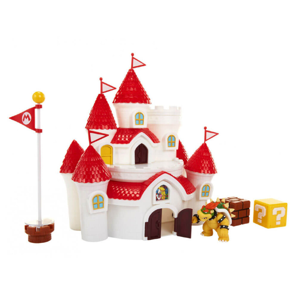 Nintendo 58541 Super Mario Mushroom Kingdom Castle Playset Brothers Deluxe Feature