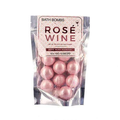 Gift Republic RosâÂ Wine Bath Bombs, Pink, 10-Count