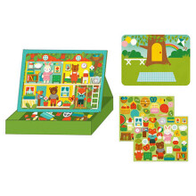 Petit Collage jouet magnétique fête dans la cabane - jeu magnétique pour enfants