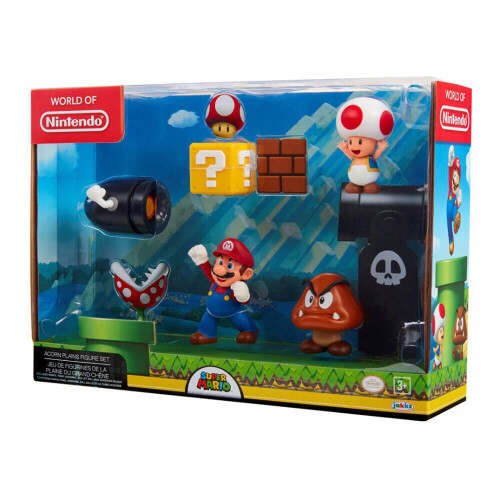 Super Mario Super Mario Nitendo Acorn Plains 2.5â¹ Figure Multipack Diorama Set