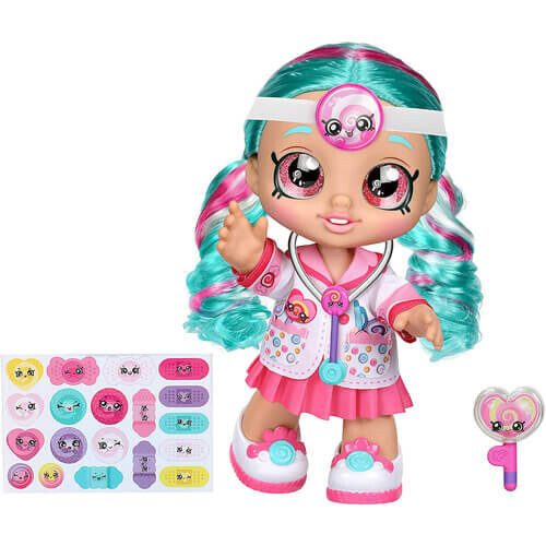 Kindi Kids Toddler Doll Dr Cindy Pops Dress Up Includes Stethascope and Shopkins Accessories