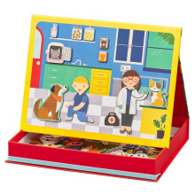 Table de Jeu Magnétique - Petit Collage - Pet Hospital - 50 Pièces - Multicolore