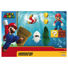 Nintendo Super Mario podvodn 2,5"""" hern diorma s figurkou obsahuje: Mario Cheep-Cheep Blooper mechanickou warp trubku tocc se vodn rostlina a d