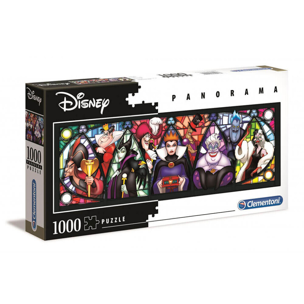 Clementoni Disney Villains Panorama Puzzle, 1000 Pieces, Multicoloured, Age 10 +