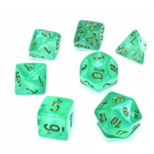 Chessex Polydice Set - Borealis Luminary Green / gold