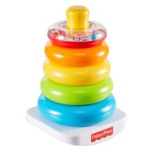 Fisher-Price Baby Stapel Speelgoed Rock-A-Stack, Roly-Poly Basis Met 5 Kleurrijke Ringen Vanaf 6+ Maanden