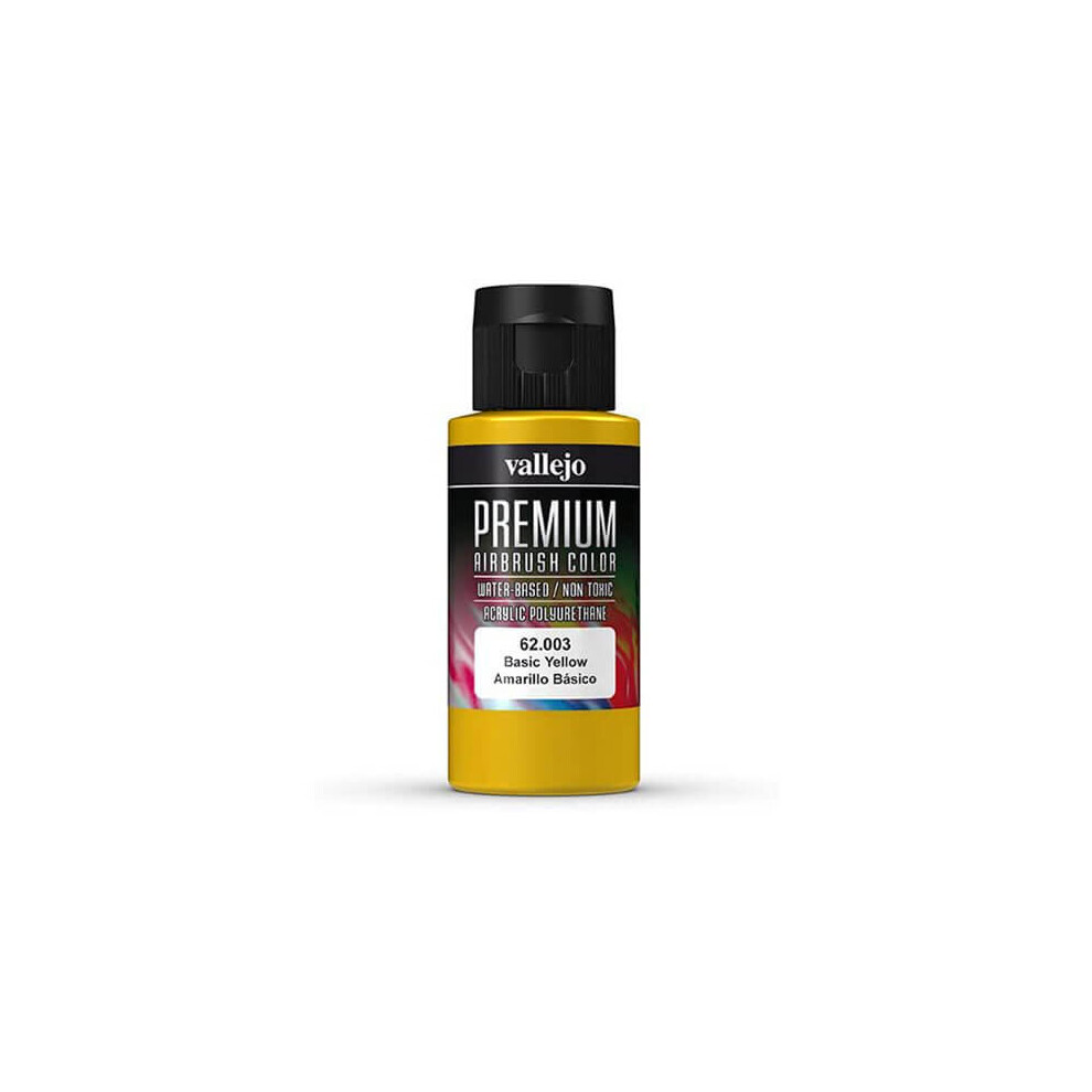 Val62003 - Av Vallejo Premium Color - 60ml -  Basic Yellow