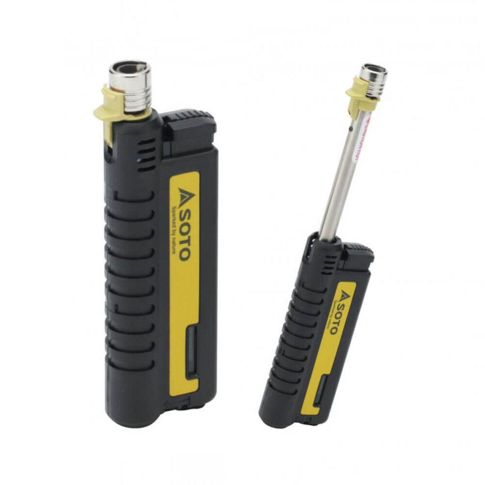 Soto Pocket Torch XT (Extendable) Compact, wind-resistant, refillable burner with telescoping burner head