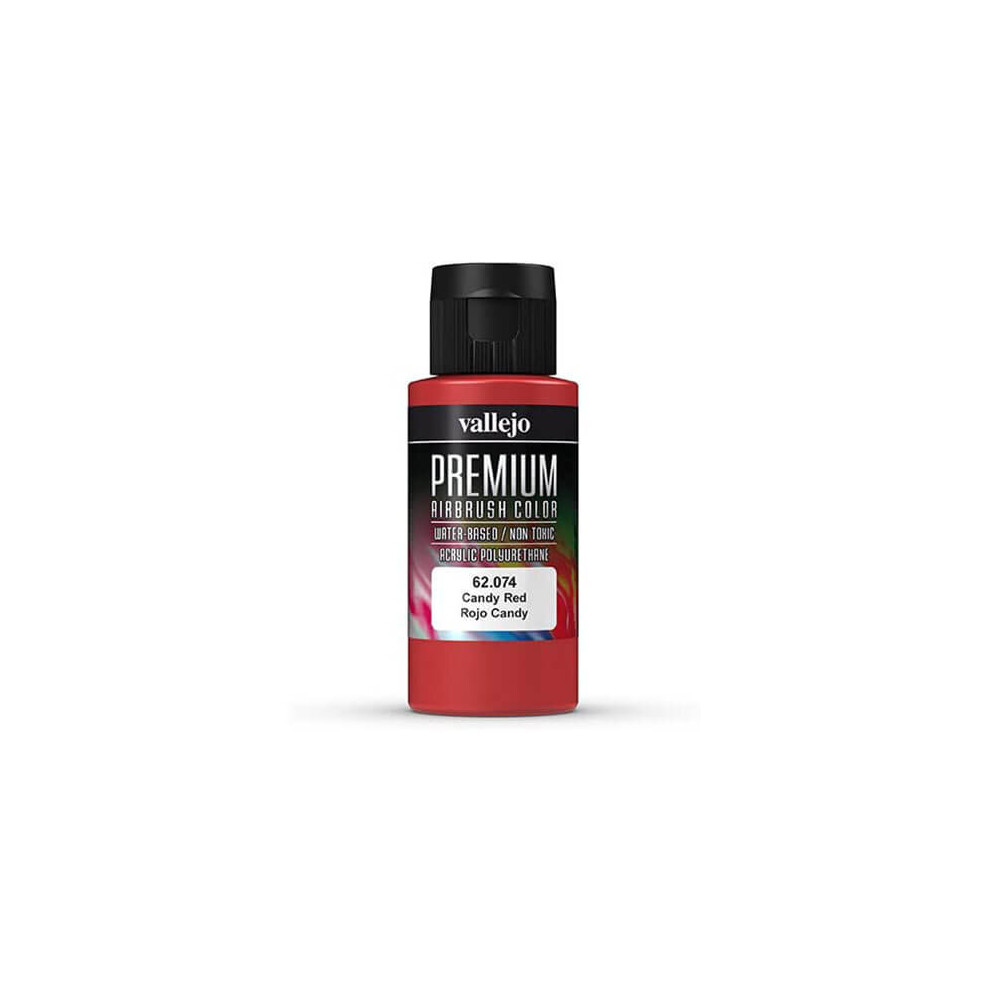 Val62074 - Av Vallejo Premium Color - 60ml -  Candy Red