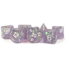 Metallic Dice Games LIC607 Icy Opal Pusv Dice Games, Set of 7