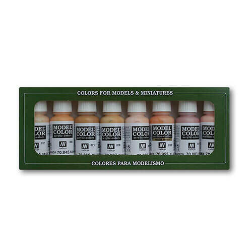 Val70124 - Av Vallejo Model Color Set - Face/skin Colours (x8)