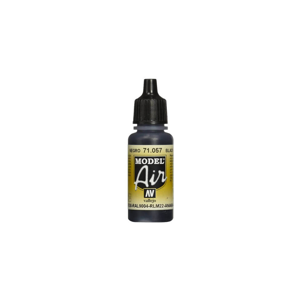 Val057 - Av Vallejo Model Air 17ml - Black