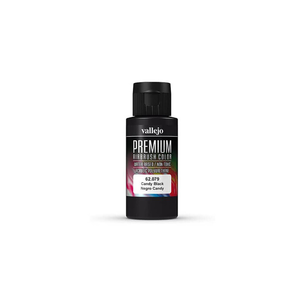 Val62079 - Av Vallejo Premium Color - 60ml -  Candy Black