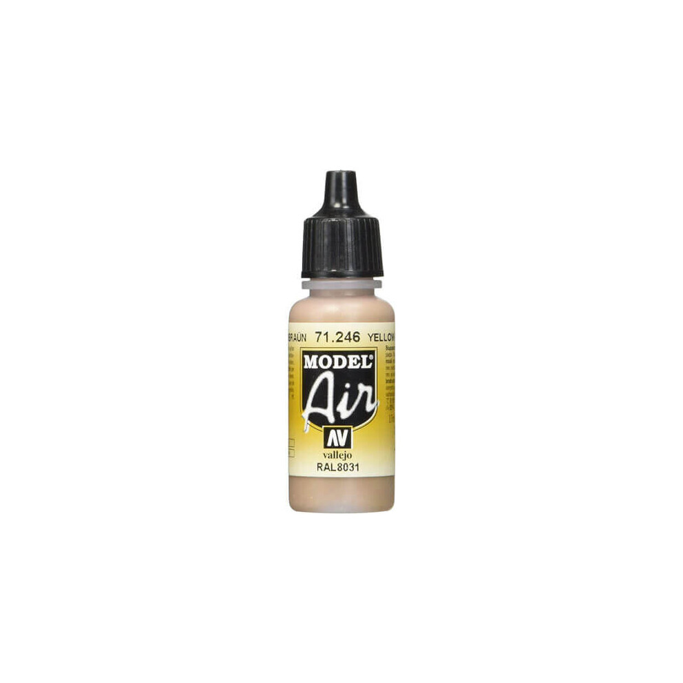 Val71246 - Av Vallejo Model Air 17ml - Yellow Brown