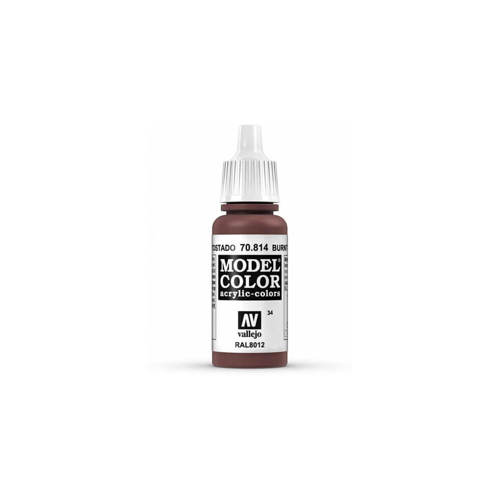 Val814 - Av Vallejo Model Color 17ml - Burnt Cadmium Red