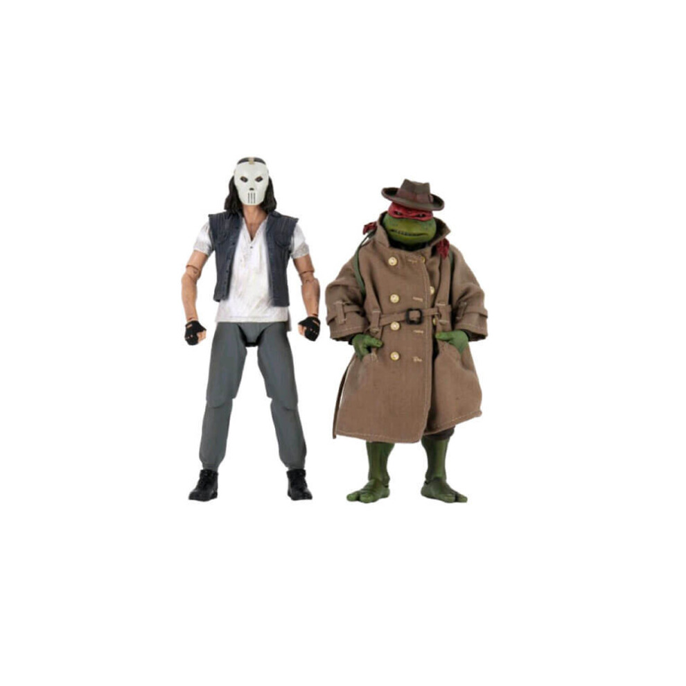 NECA Teenage Mutant Ninja Turtles Casey Jones and Raphael 7 Inch Scale Action Figure 2 Pack