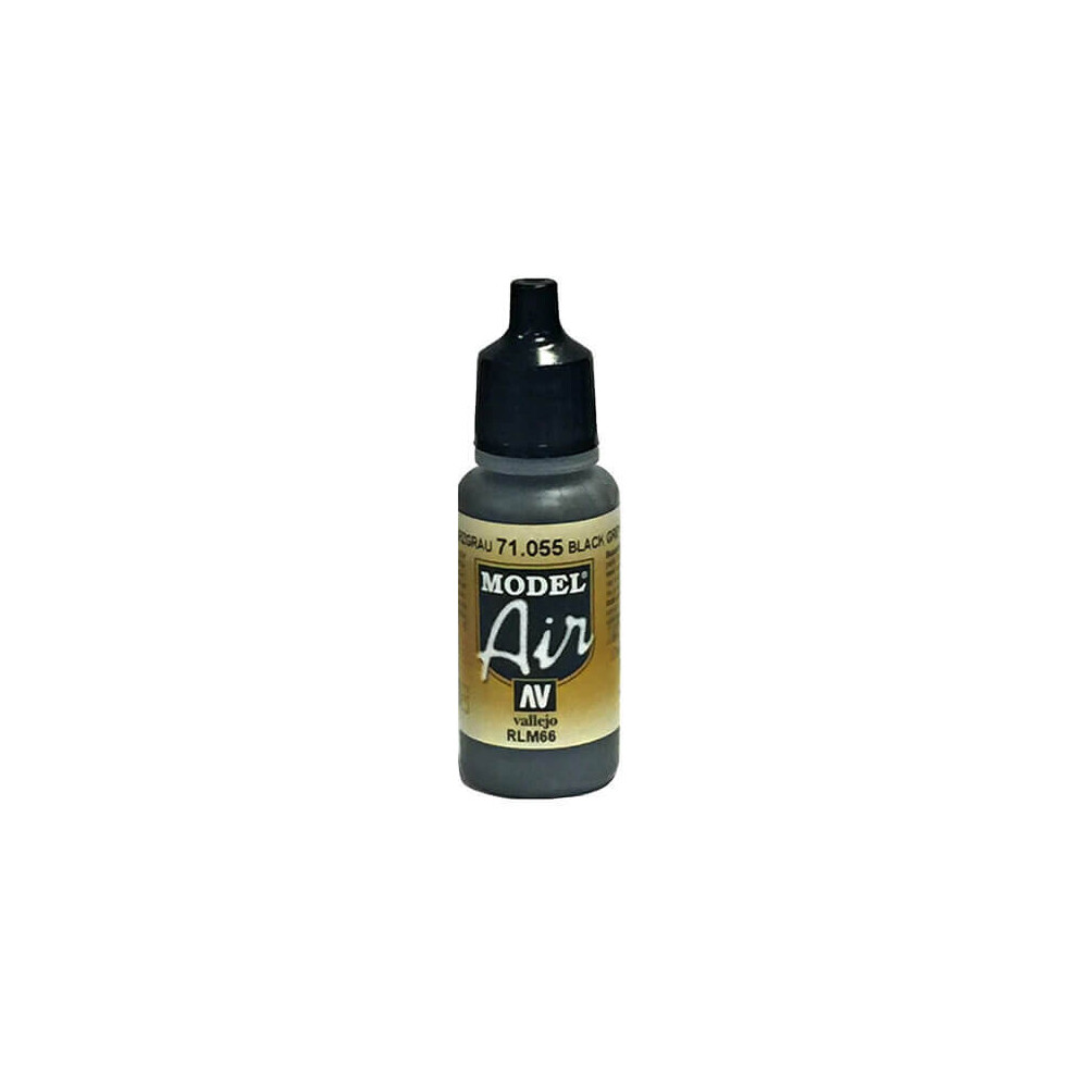 Val055 - Av Vallejo Model Air 17ml - Black Grey (rlm66)