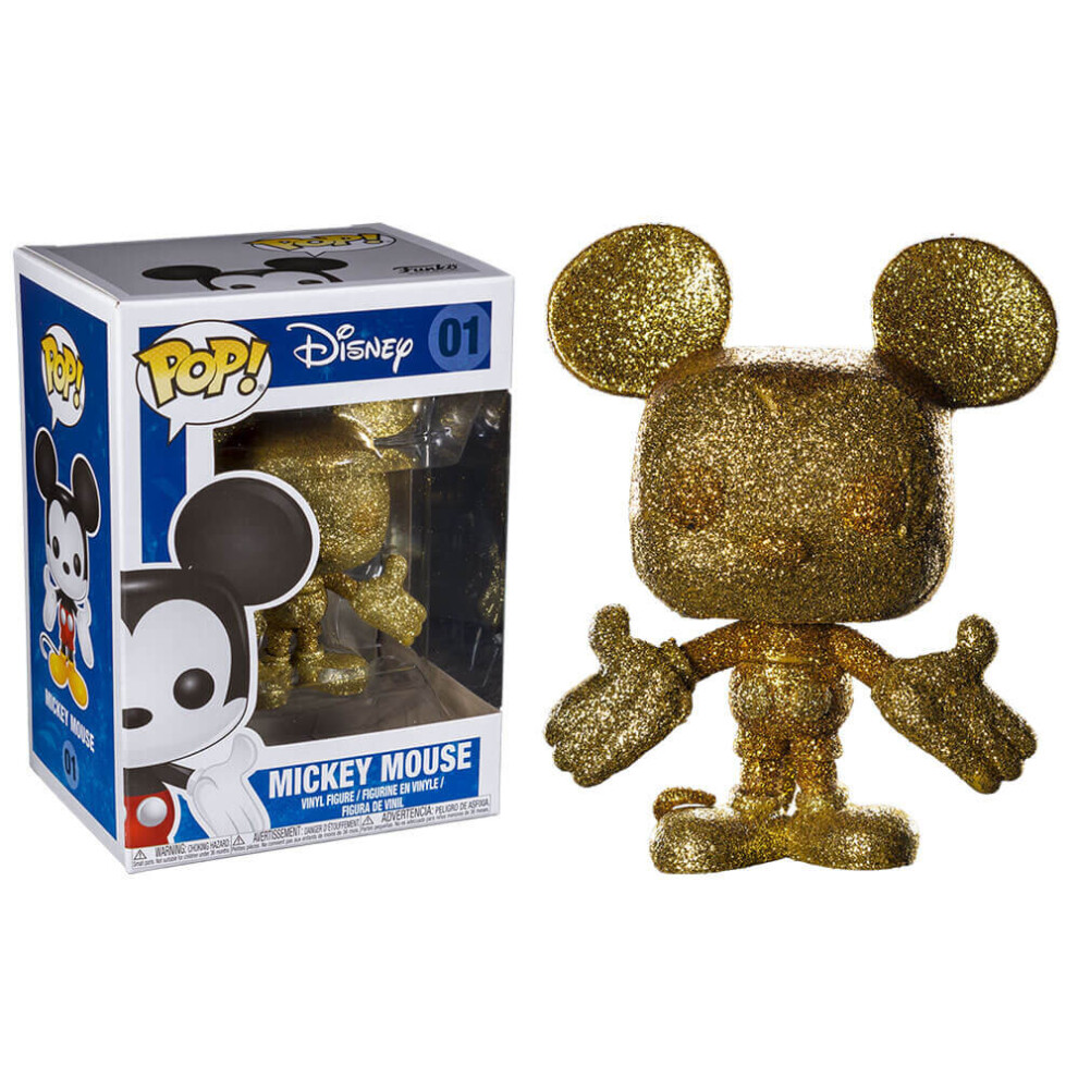 Disney Mickey Mouse Gold Diamond Glitter Collection Funko Pop! Vinyl