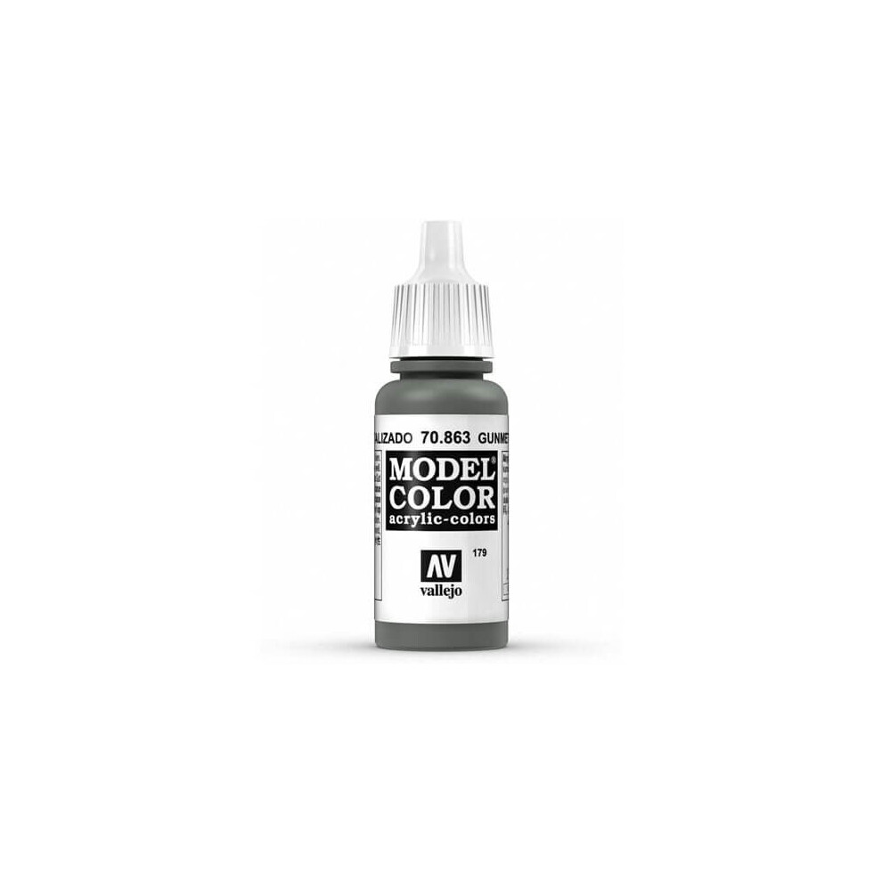 Val863 - Av Vallejo Model Color 17ml - Metallic Gunmetal Grey