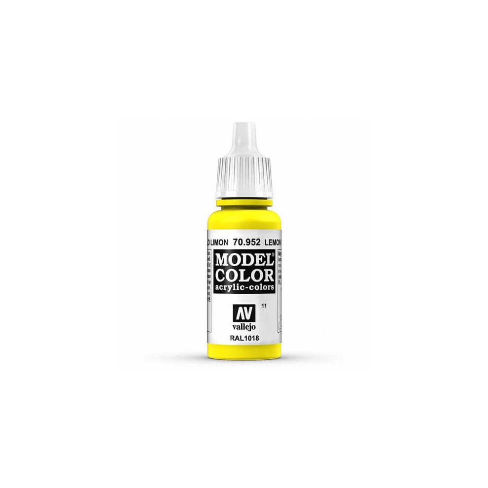 Val952 - Av Vallejo Model Color 17ml - Lemon Yellow