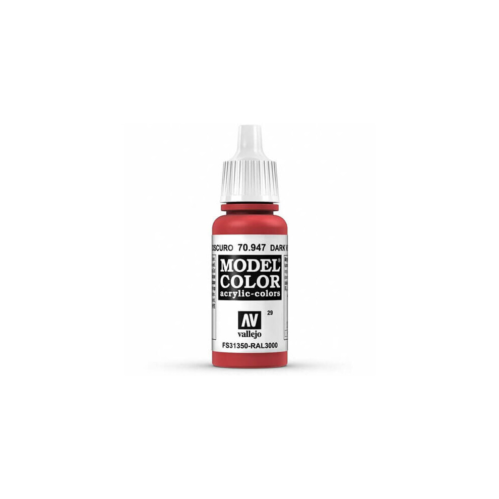 Val947 - Av Vallejo Model Color 17ml - Dark Vermillion