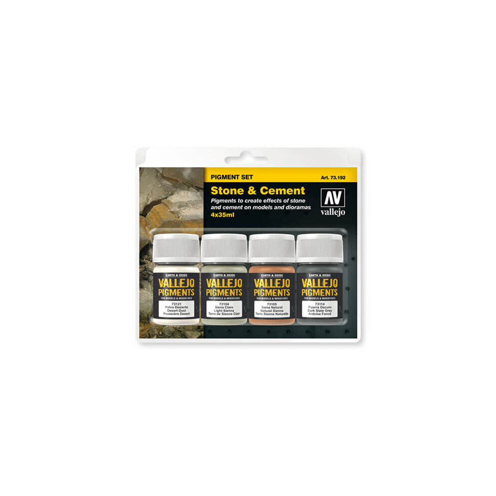 Val73192 - Av Vallejo Pigments Set - Stone & Cement