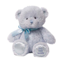 (Small, Blue) - Gund Baby Gund My 1st Teddy Plush Toy, Blue, 25cm