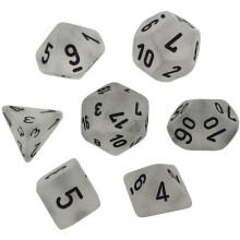Chessex CHX27401 Dice-Frosted Clear/Black Set - Board Game