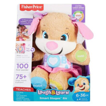 Fisher-Price Laugh & Learn Smart Stages Sis - 75+ songs, sounds & phrases, 6 activations, touch-responsive baby toy (6-36M)