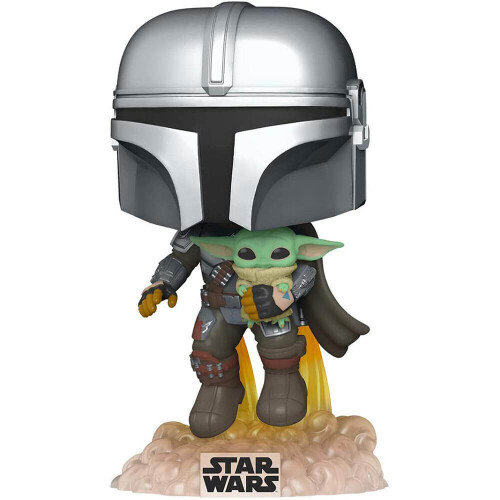 Funko Pop! Star Wars: The Mandalorian - Mandalorian Flying with The Child - Jigsaw Puzzle
