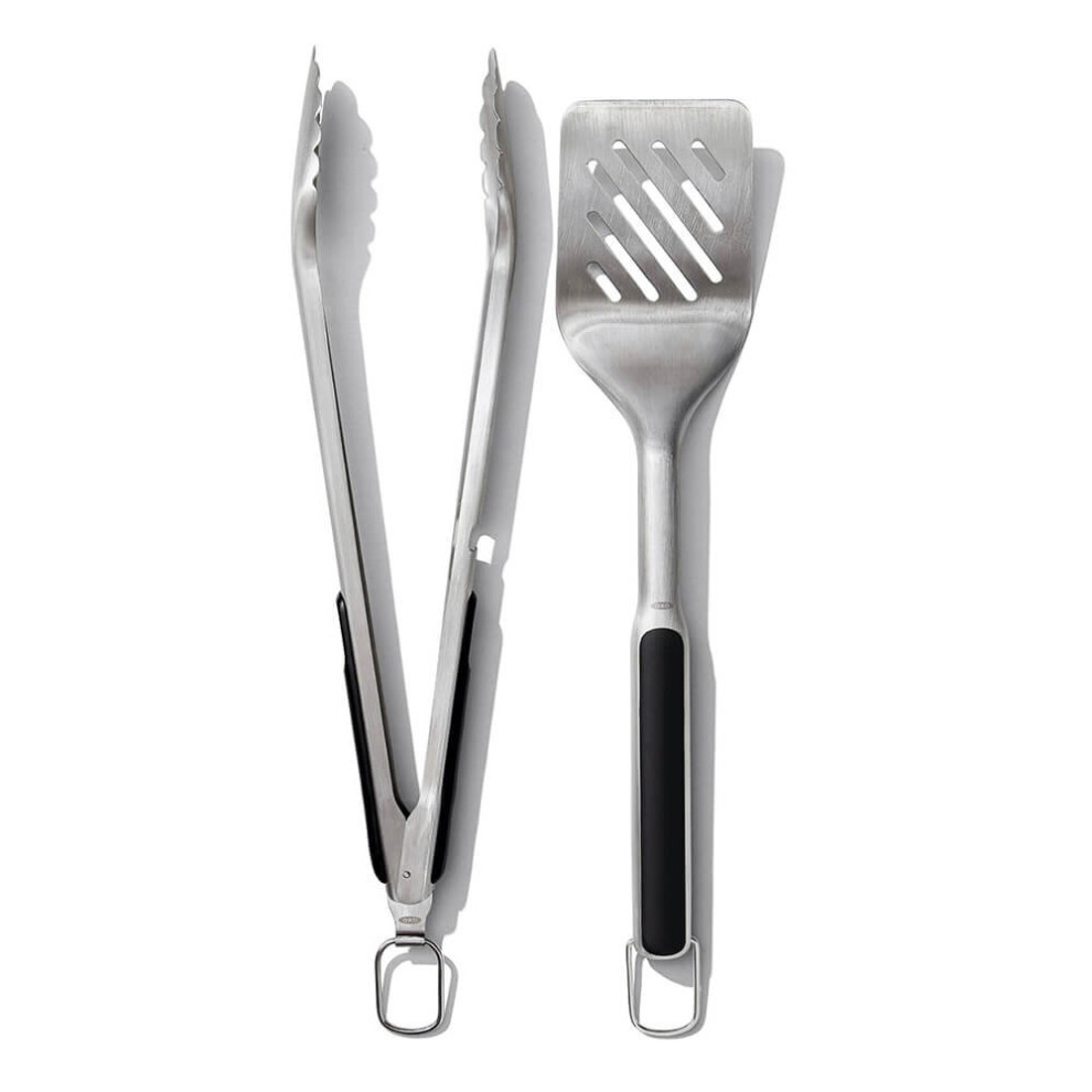 Oxo Stainless Steel Grilling Turner And Tong Silver/Black