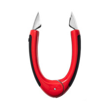 OXO Good Grips Stainless Steel Strawberry Huller - Non-Slip Soft-Handle, Hinged Design, Precise Hulls, Dishwasher Safe