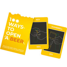 Gift Republic 100 Ways to Open a Beer Trivia Cards