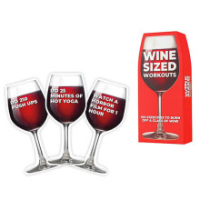 Gift Republic Wine Glass Workouts 100 Trivia Cards