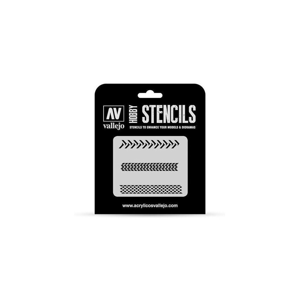 Vallejo Stencil STTX002 Tyre Markings