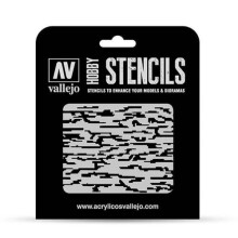 Vallejo Stencil STCAM004 Pixelated Modern Camo