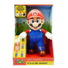 SUPER MARIO Its-A Me Mario! Collectible Action Figure Talking Posable Mario Figure 30+ Phrases and Game Sounds - 12 Inches Tall!