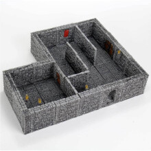 Ladrilhos de guerra: telhas de masmorra II - Expans   o de paredes de pedra de altura total | Wizkids