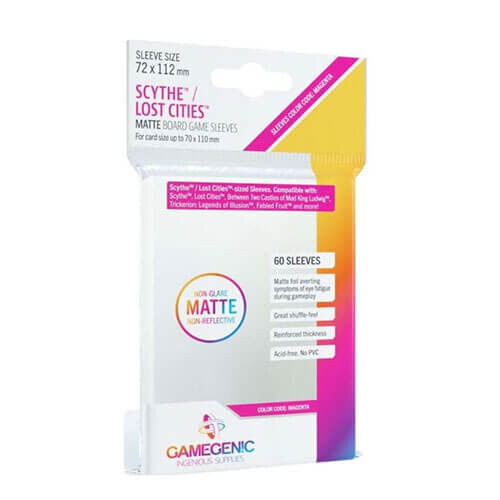Gamegenic MATTE Scythe und/oder Lost Cities Hülsen 72 x 112 mm - 60 Hülsen